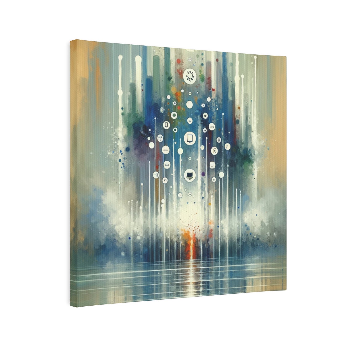 Tachism Digital Escape Canvas Photo Tile