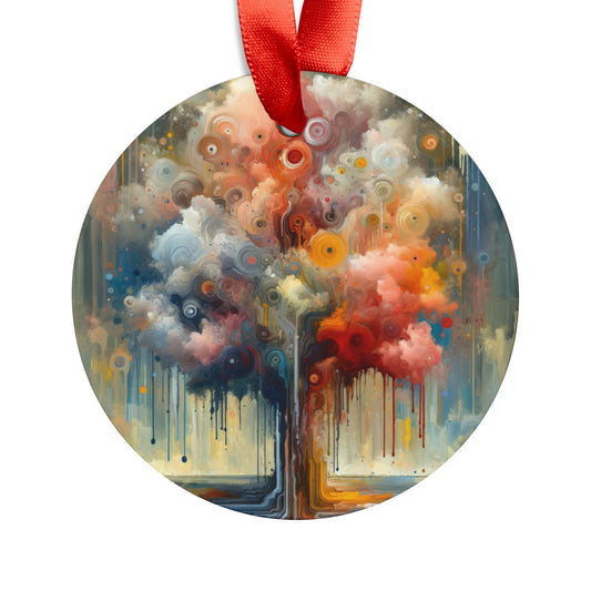 Abstract Beliefs Reflection Acrylic Ornament with Ribbon - ATUH.ART