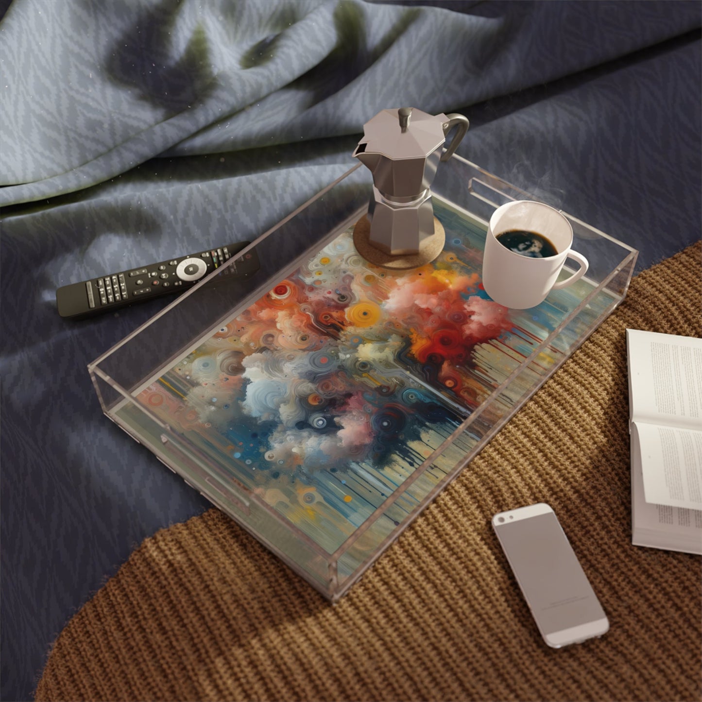 Abstract Beliefs Reflection Acrylic Serving Tray - ATUH.ART