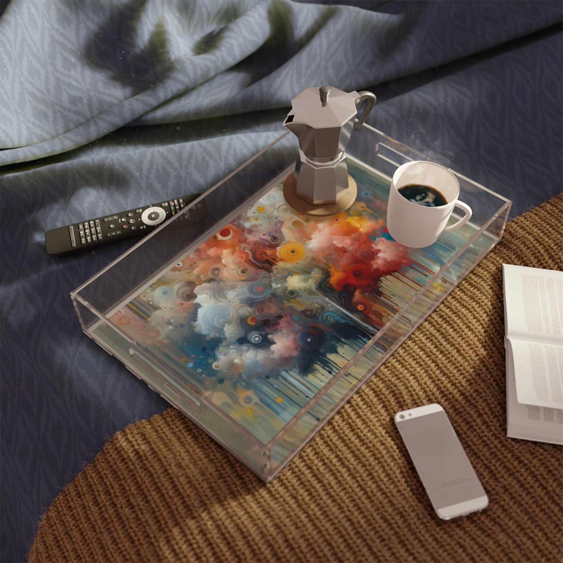 Abstract Beliefs Reflection Acrylic Serving Tray - ATUH.ART