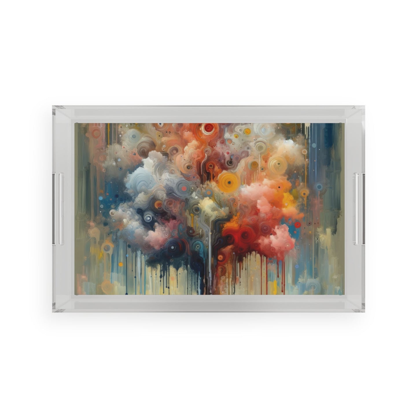 Abstract Beliefs Reflection Acrylic Serving Tray - ATUH.ART