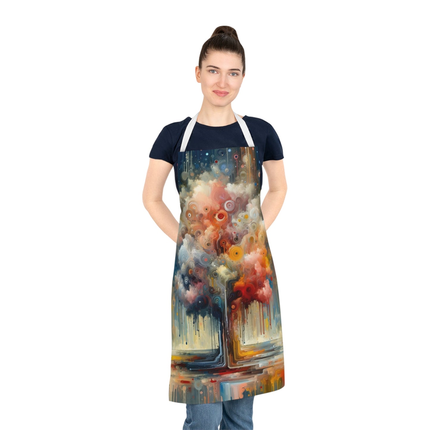 Abstract Beliefs Reflection Adult Apron (AOP) - ATUH.ART
