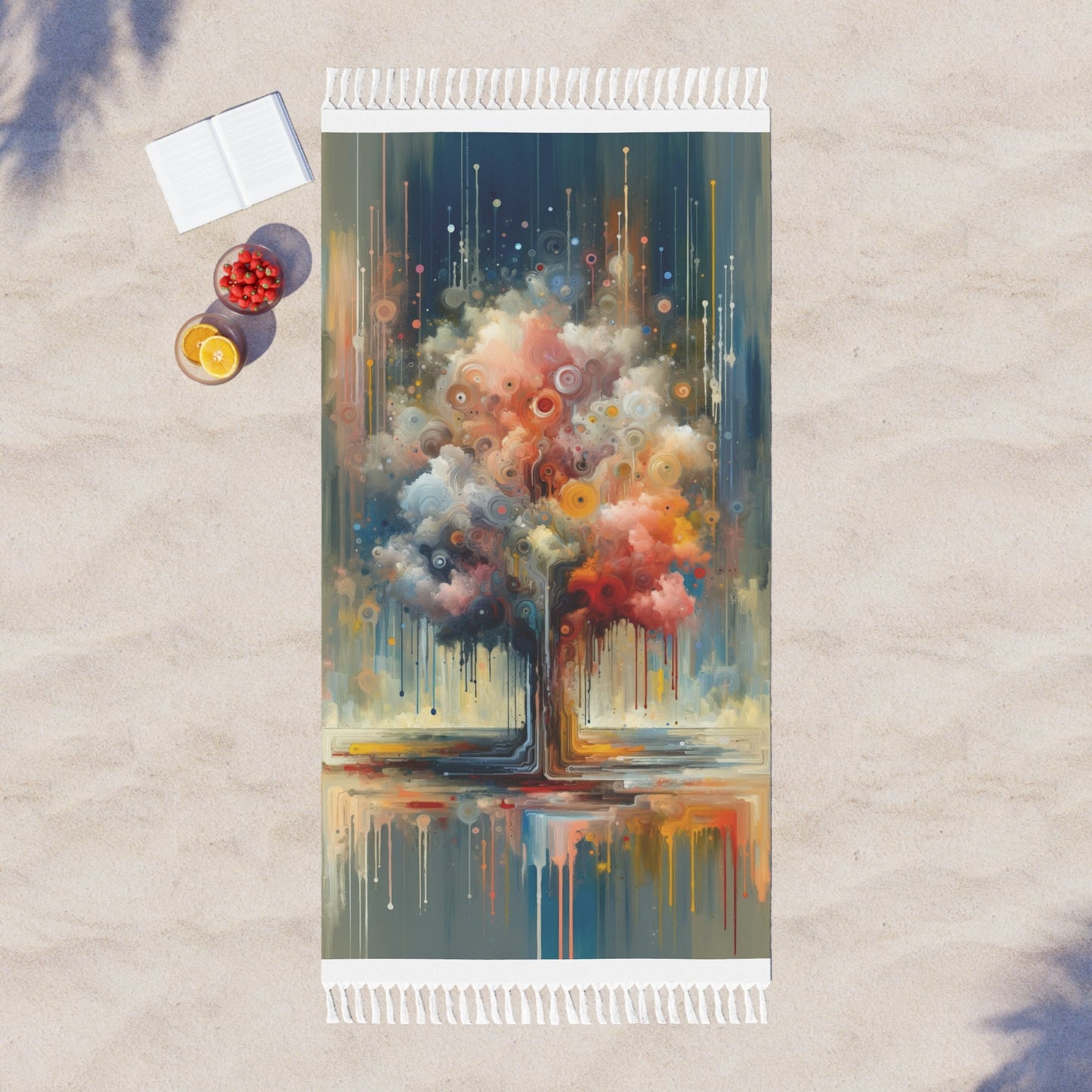 Abstract Beliefs Reflection Boho Beach Cloth - ATUH.ART