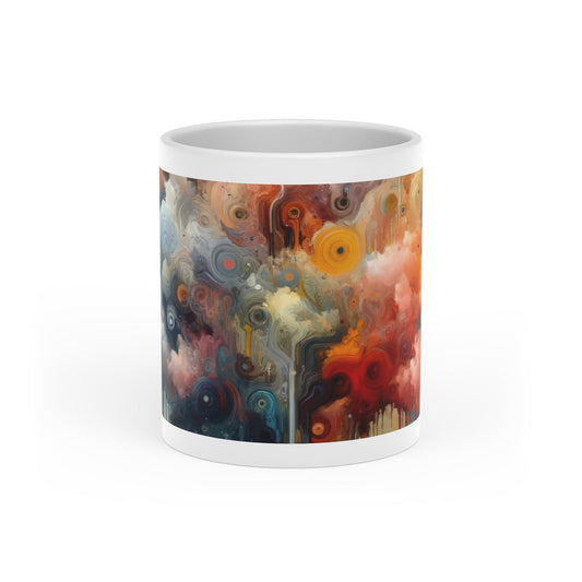 Abstract Beliefs Reflection Heart-Shaped Mug - ATUH.ART