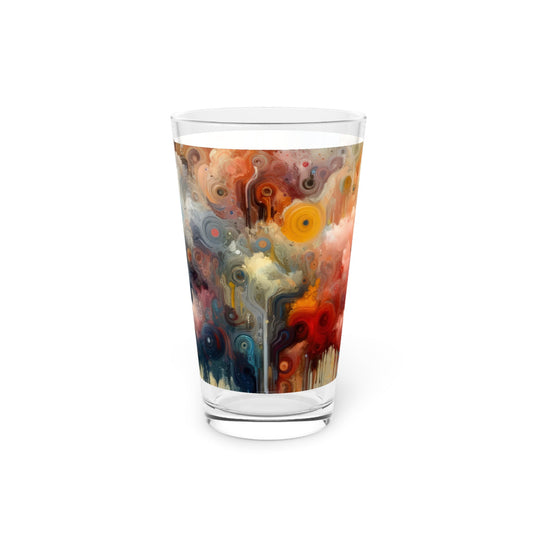 Abstract Beliefs Reflection Pint Glass, 16oz - ATUH.ART