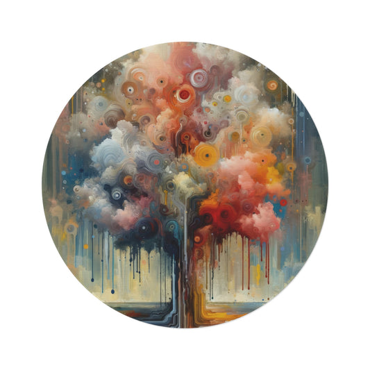 Abstract Beliefs Reflection Round Rug - ATUH.ART