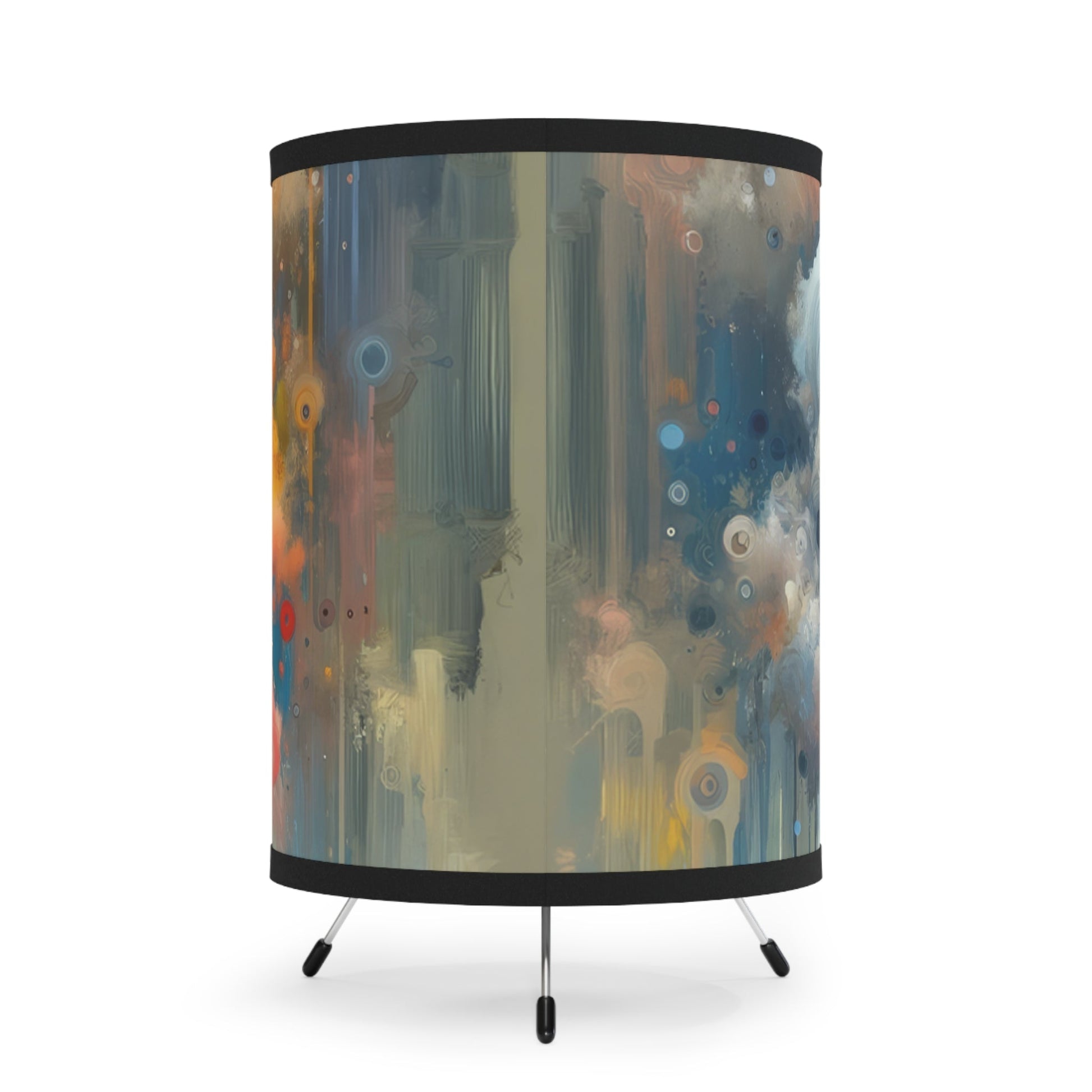 Abstract Beliefs Reflection Tripod Lamp with High-Res Printed Shade, US\CA plug - ATUH.ART