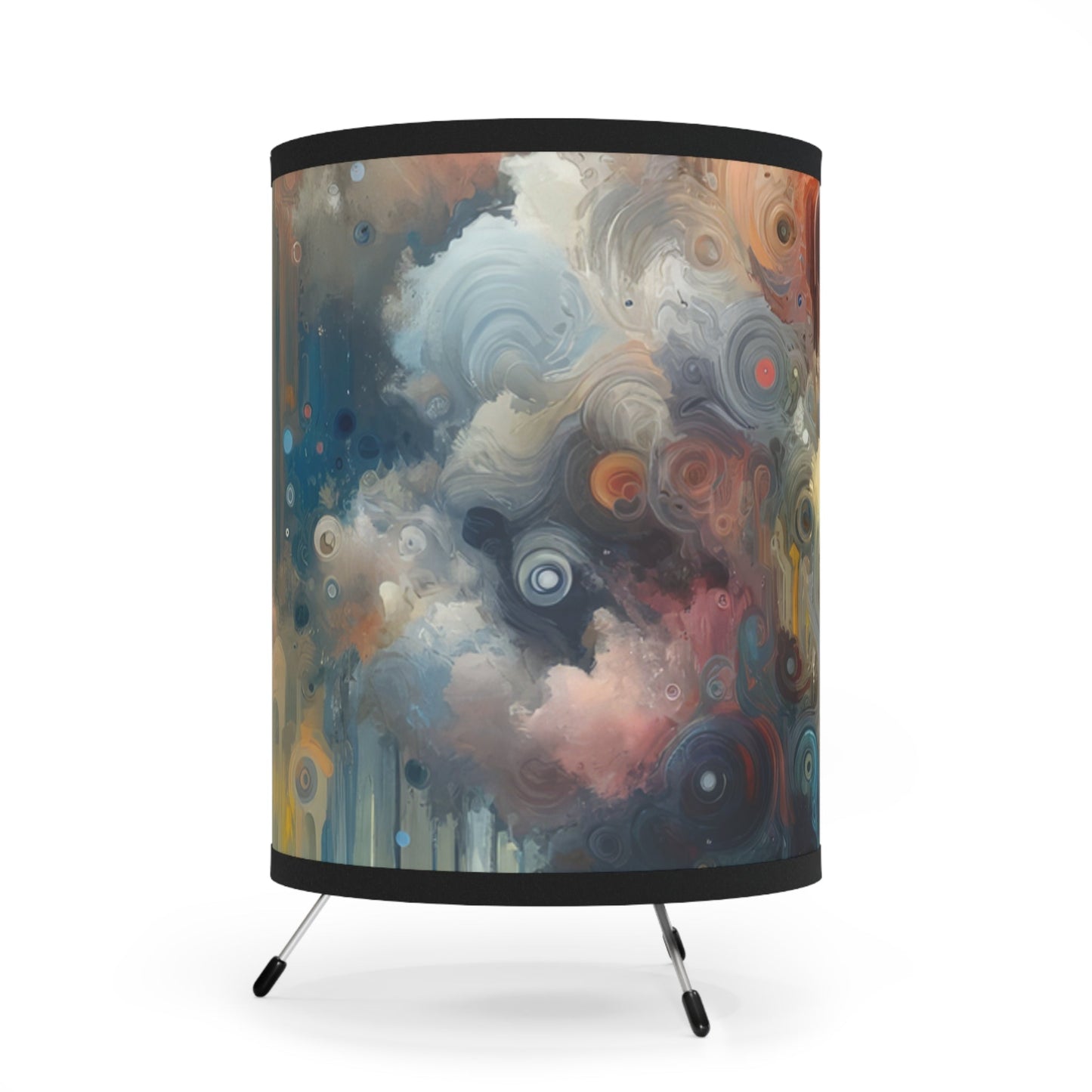 Abstract Beliefs Reflection Tripod Lamp with High-Res Printed Shade, US\CA plug - ATUH.ART