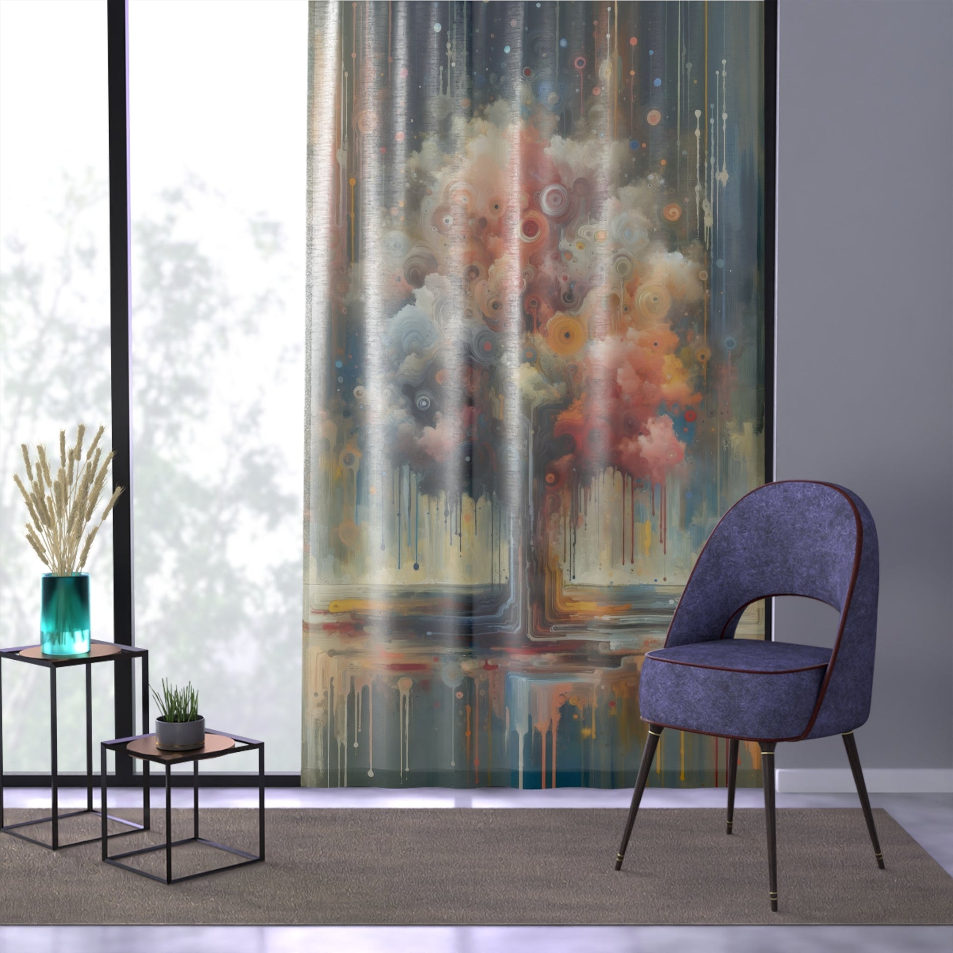 Abstract Beliefs Reflection Window Curtain - ATUH.ART