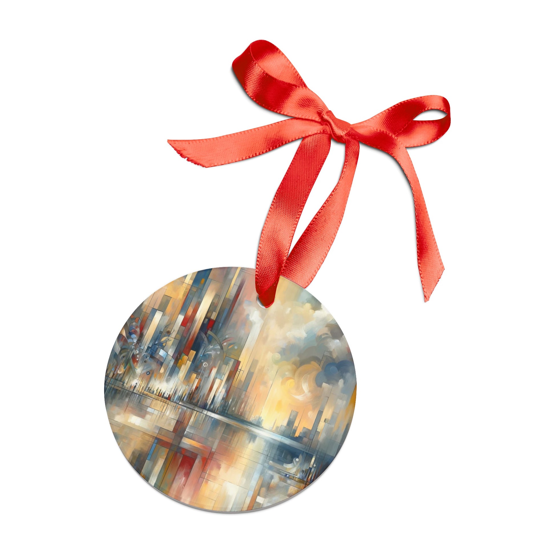 Abstract Buzzing Stillness Acrylic Ornament with Ribbon - ATUH.ART