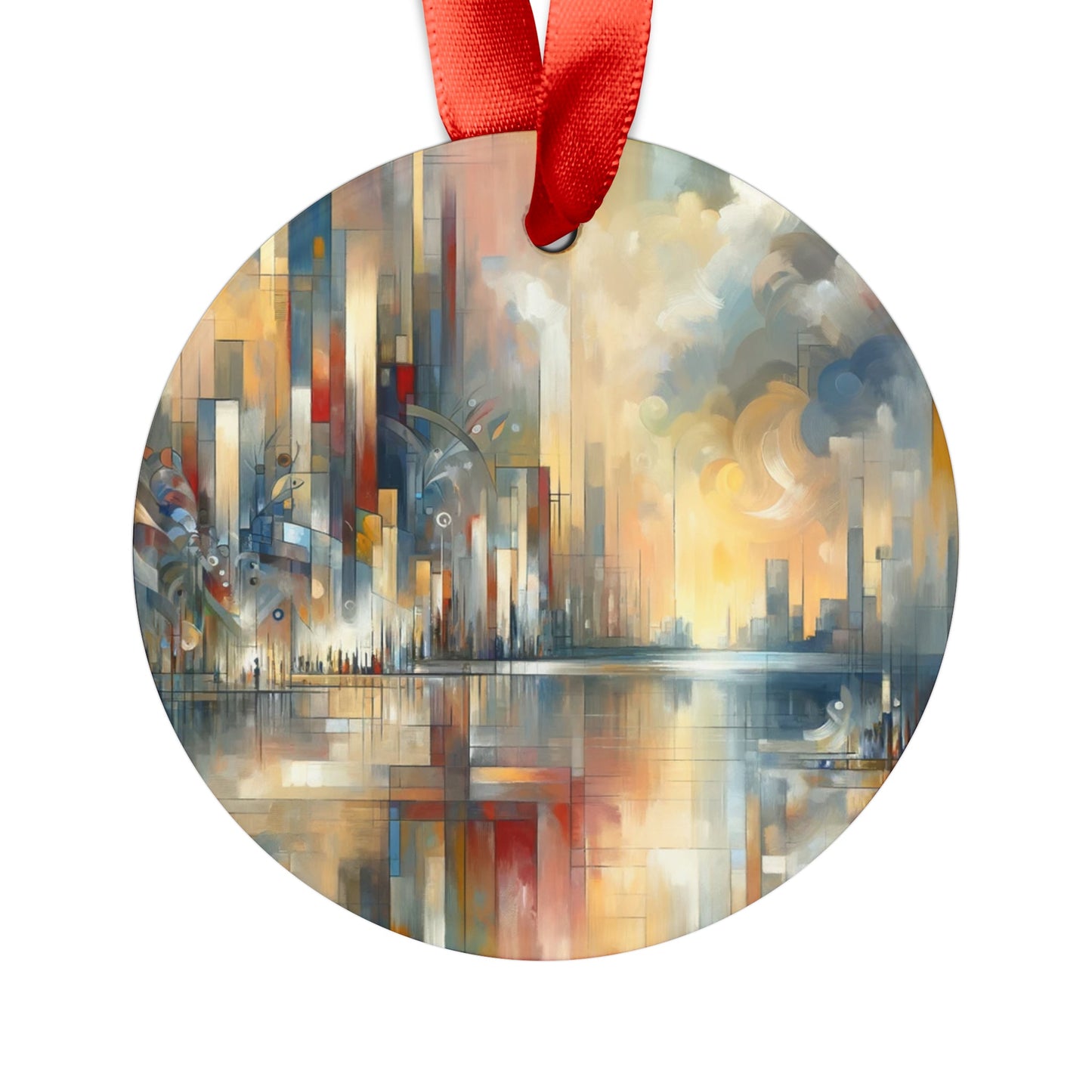 Abstract Buzzing Stillness Acrylic Ornament with Ribbon - ATUH.ART