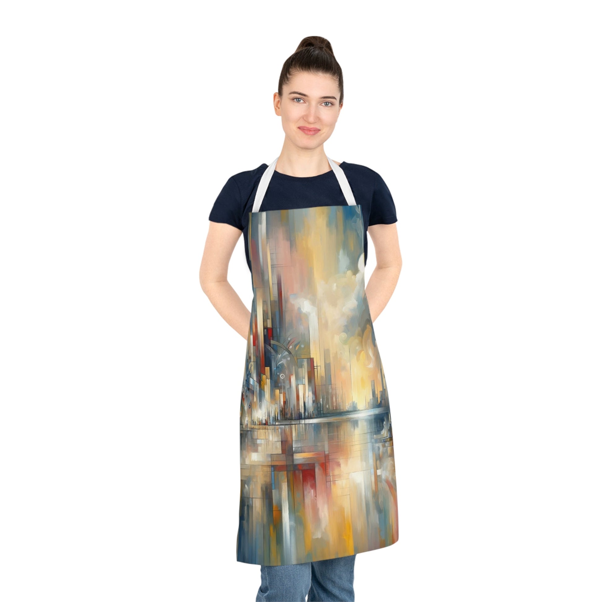 Abstract Buzzing Stillness Adult Apron (AOP) - ATUH.ART