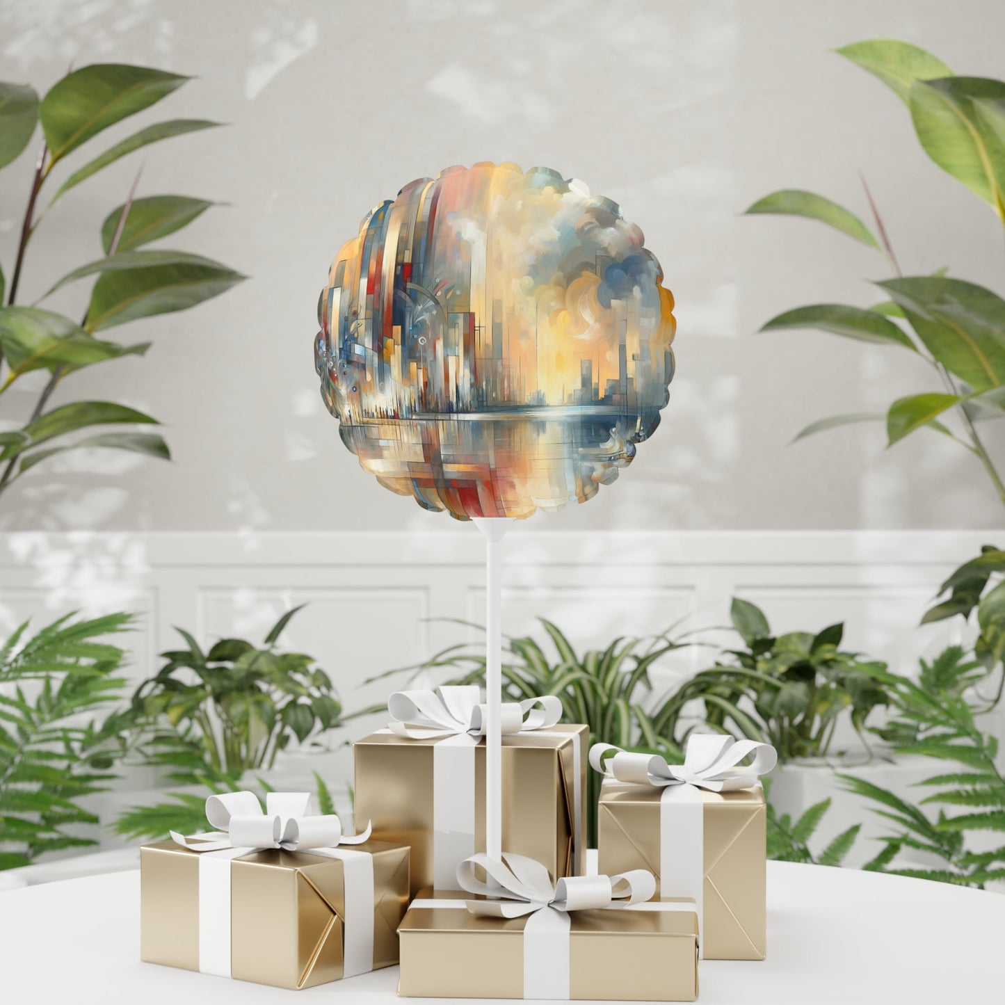 Abstract Buzzing Stillness Balloon (Round and Heart-shaped), 11" - ATUH.ART