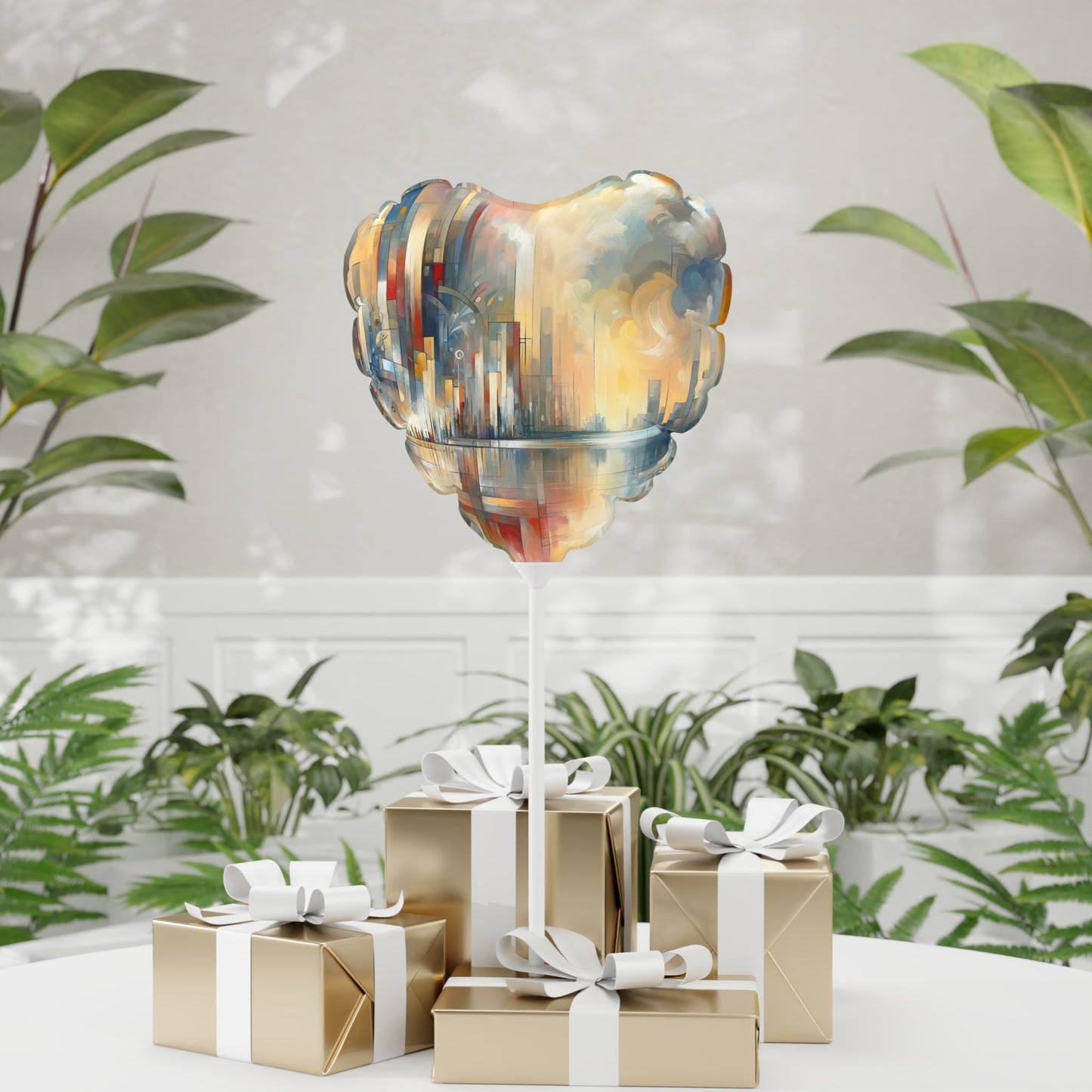 Abstract Buzzing Stillness Balloon (Round and Heart-shaped), 11" - ATUH.ART