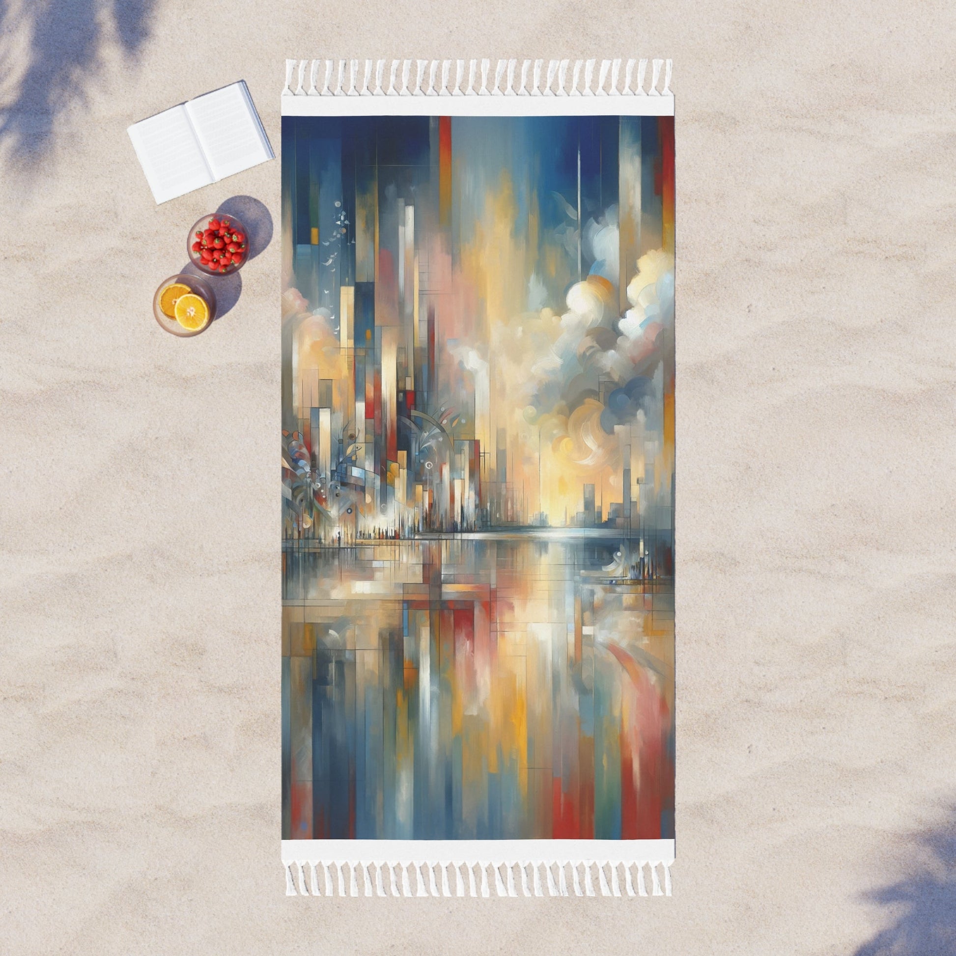 Abstract Buzzing Stillness Boho Beach Cloth - ATUH.ART