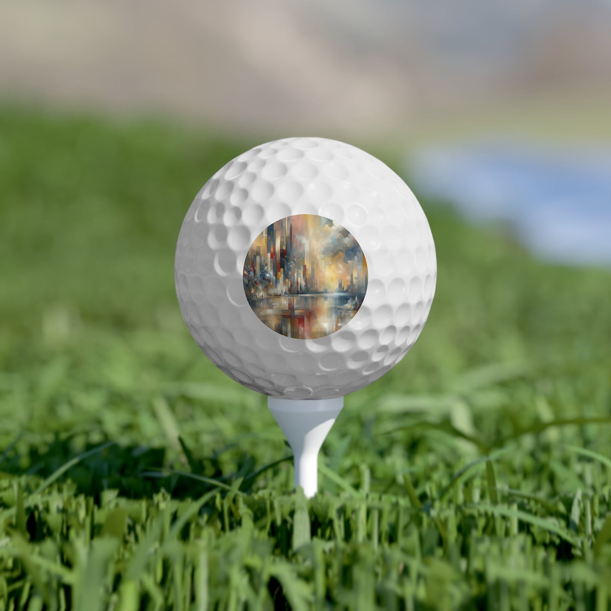 Abstract Buzzing Stillness Golf Balls, 6pcs - ATUH.ART