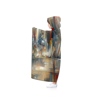 Abstract Buzzing Stillness Hooded Blanket - ATUH.ART