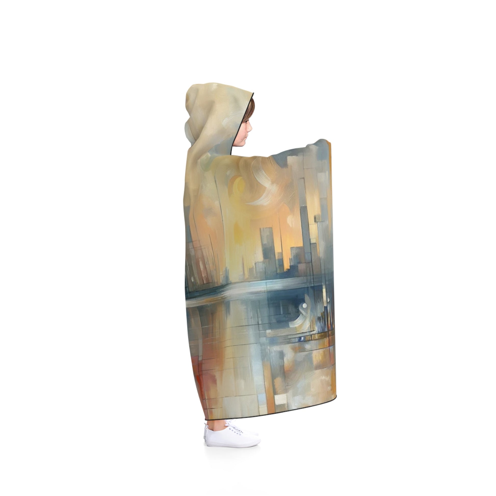Abstract Buzzing Stillness Hooded Blanket - ATUH.ART