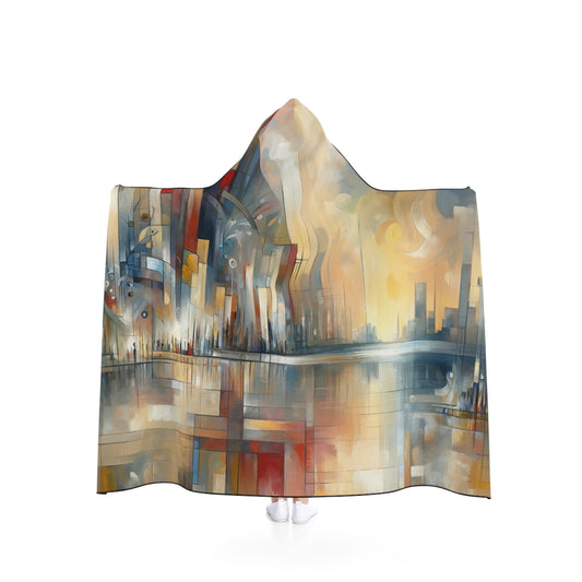 Abstract Buzzing Stillness Hooded Blanket - ATUH.ART