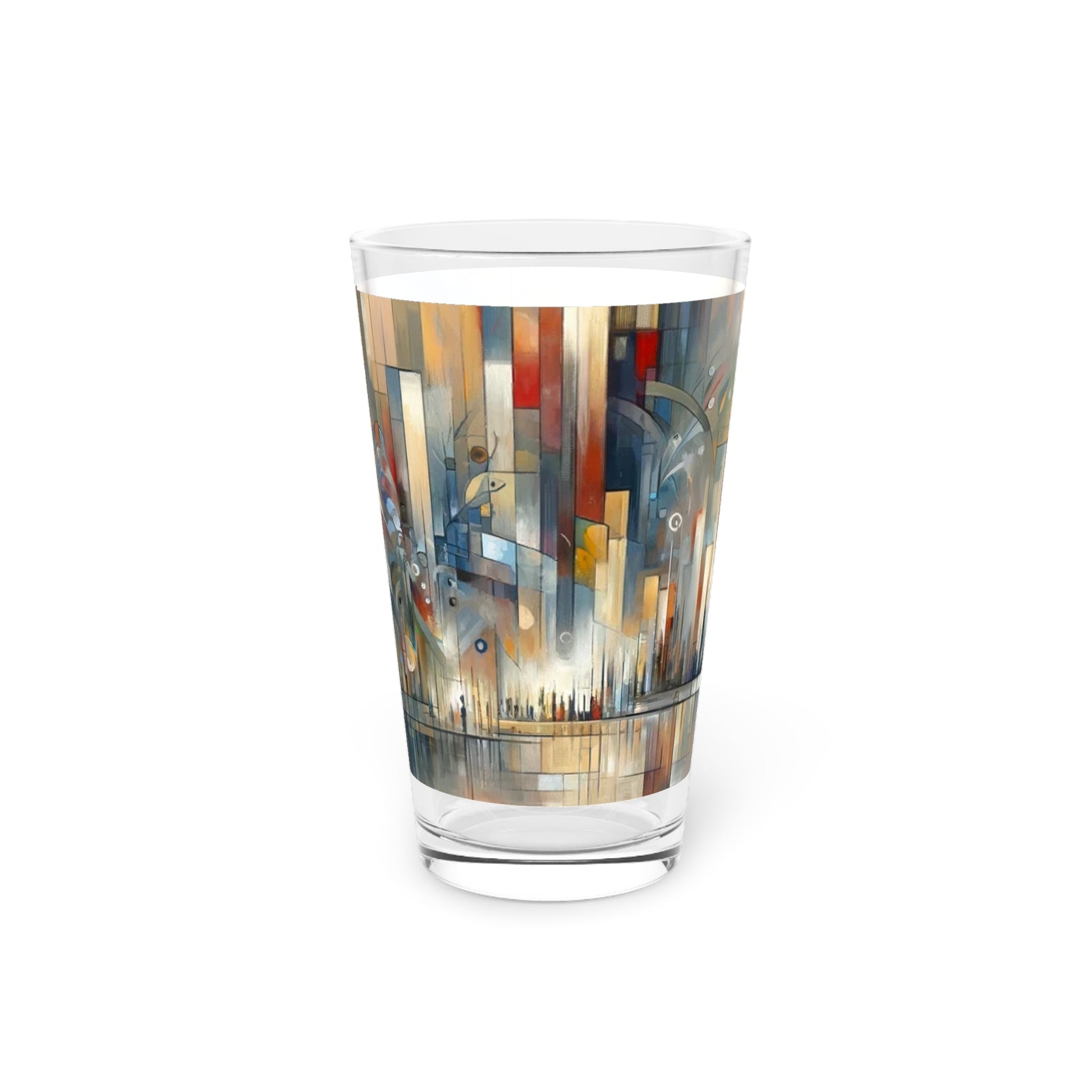 Abstract Buzzing Stillness Pint Glass, 16oz - ATUH.ART