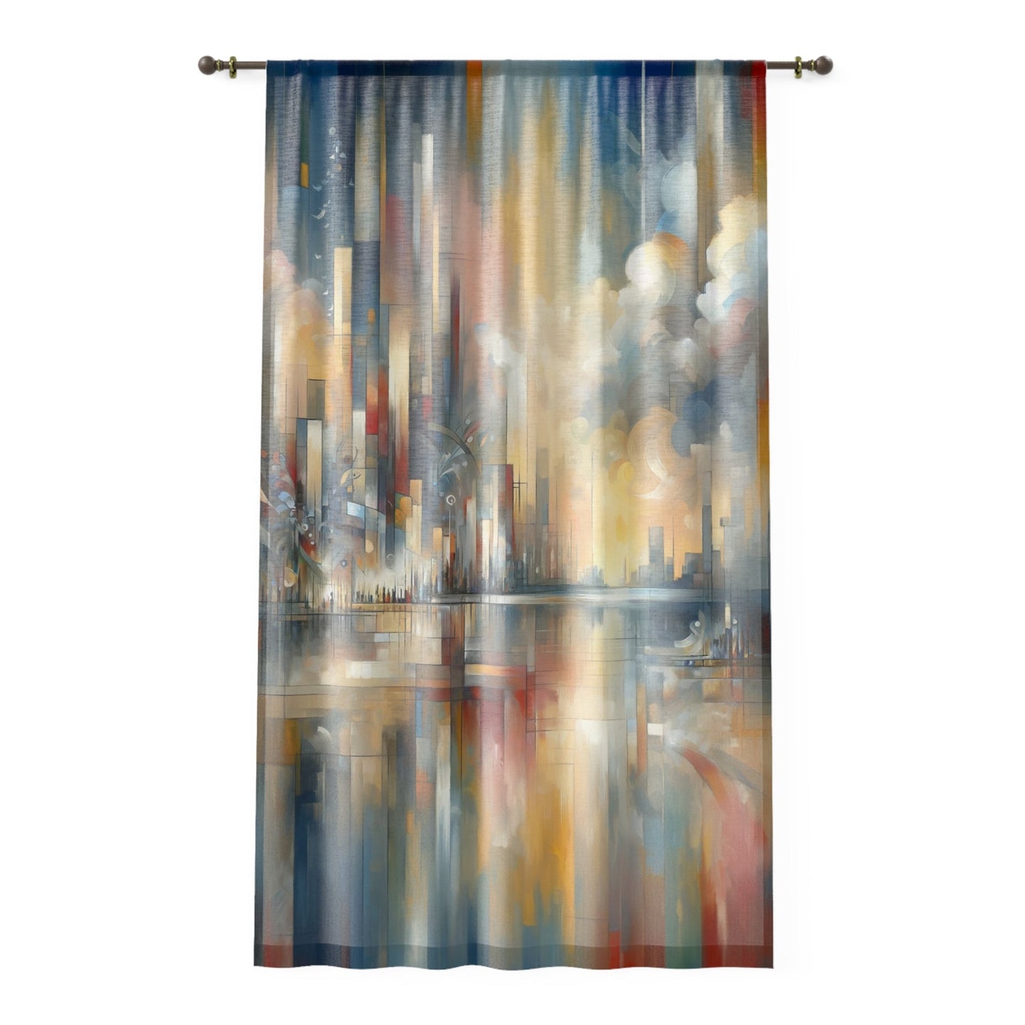 Abstract Buzzing Stillness Window Curtain - ATUH.ART