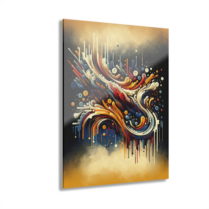 Abstract Financial Flux Acrylic Prints (French Cleat Hanging) - ATUH.ART