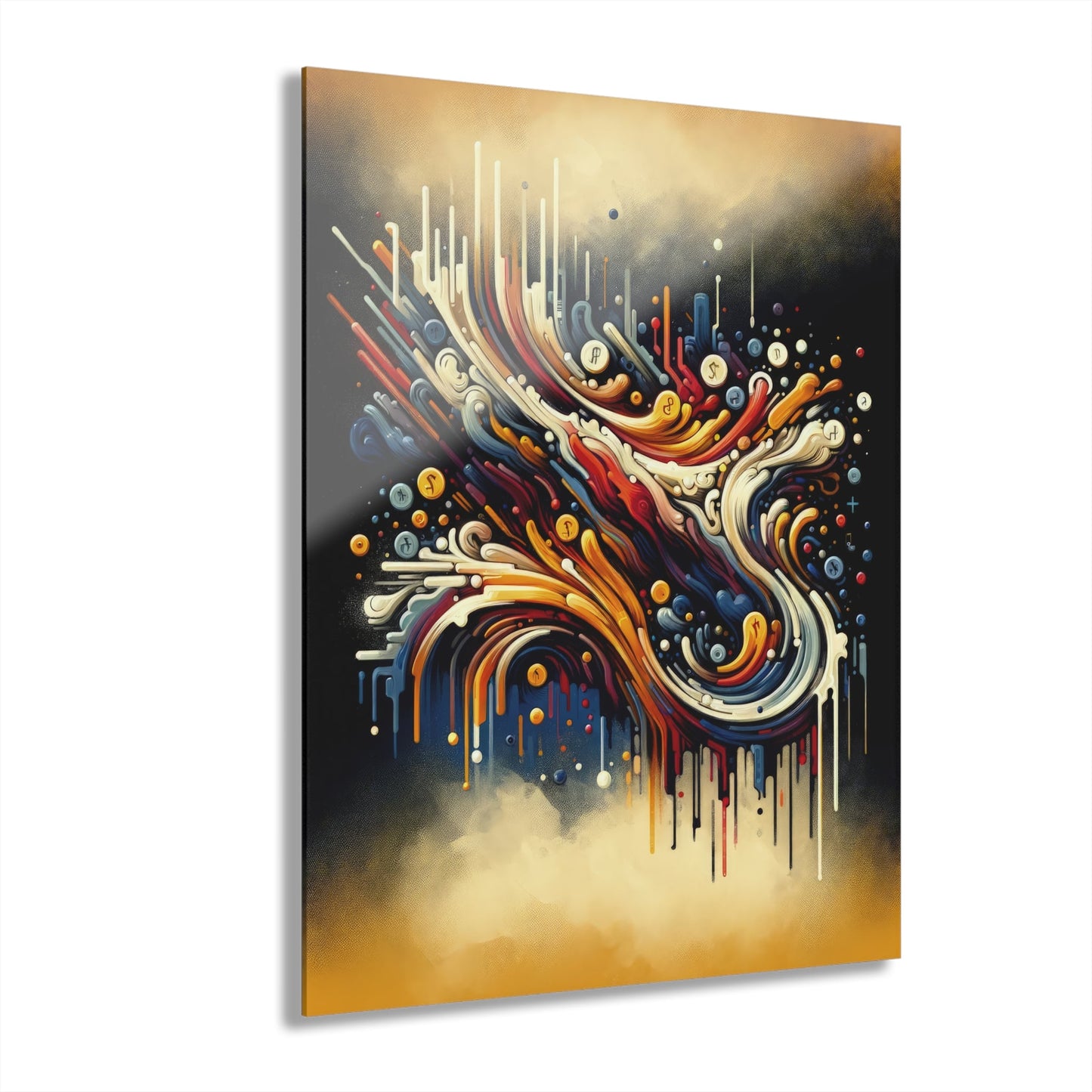 Abstract Financial Flux Acrylic Prints (French Cleat Hanging) - ATUH.ART