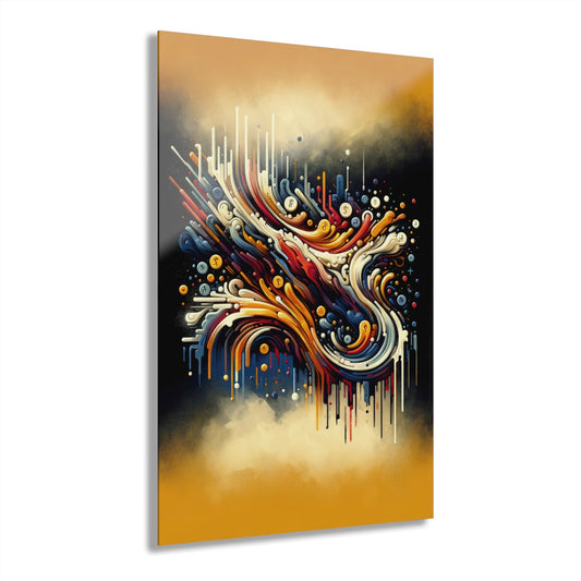 Abstract Financial Flux Acrylic Prints (French Cleat Hanging) - ATUH.ART