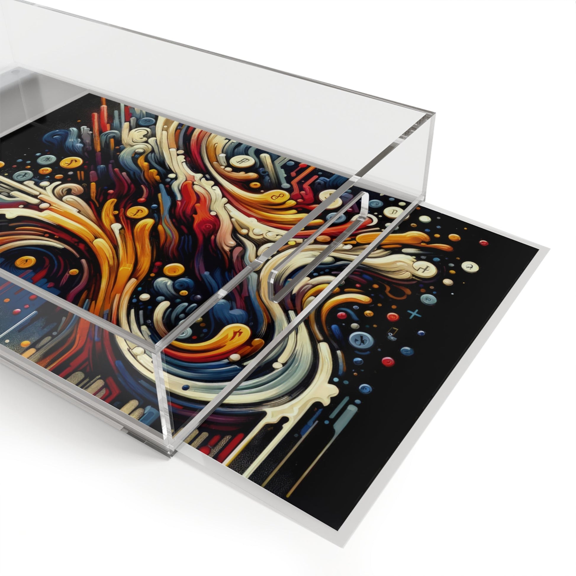 Abstract Financial Flux Acrylic Serving Tray - ATUH.ART
