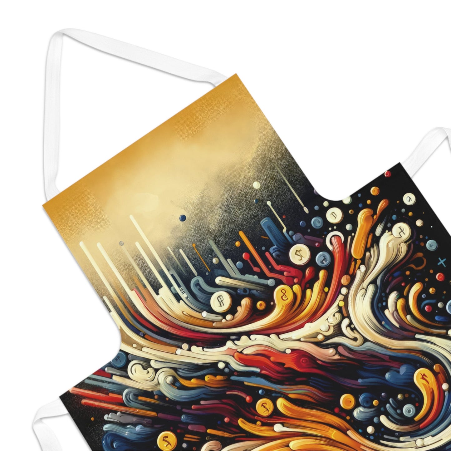 Abstract Financial Flux Adult Apron (AOP) - ATUH.ART