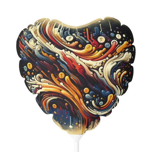 Abstract Financial Flux Balloon (Round and Heart-shaped), 11" - ATUH.ART