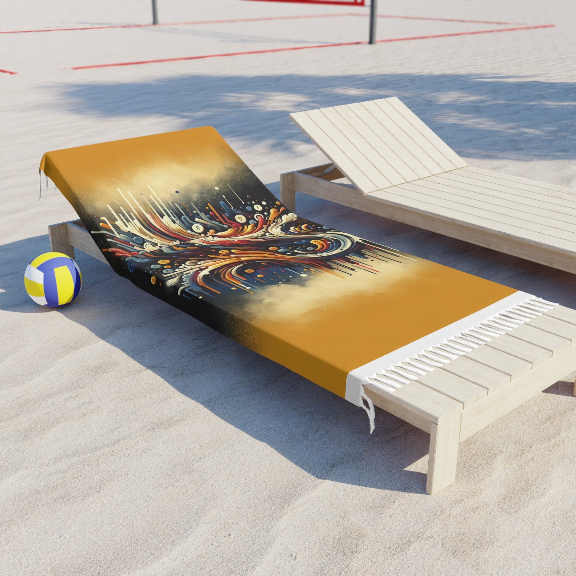 Abstract Financial Flux Boho Beach Cloth - ATUH.ART