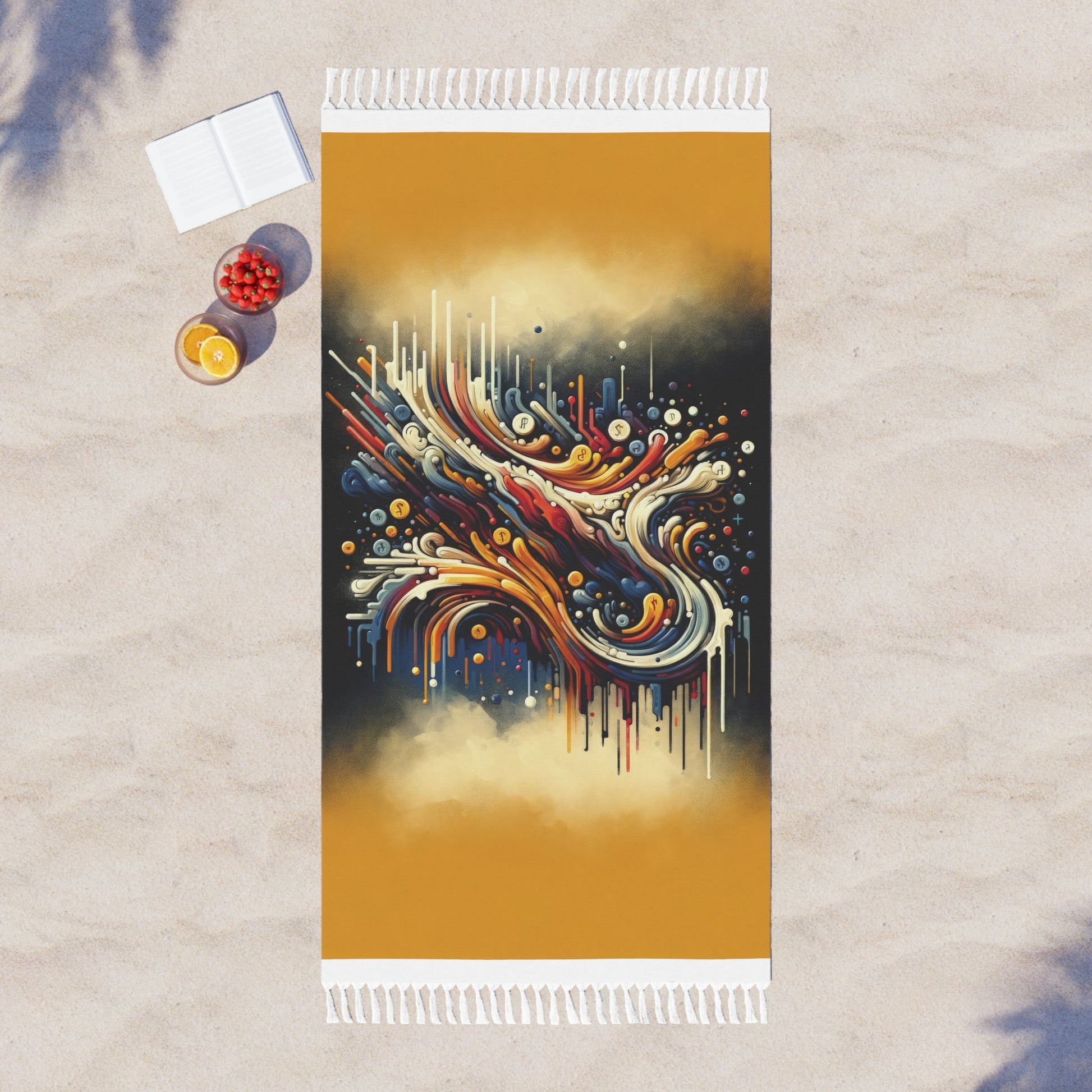 Abstract Financial Flux Boho Beach Cloth - ATUH.ART