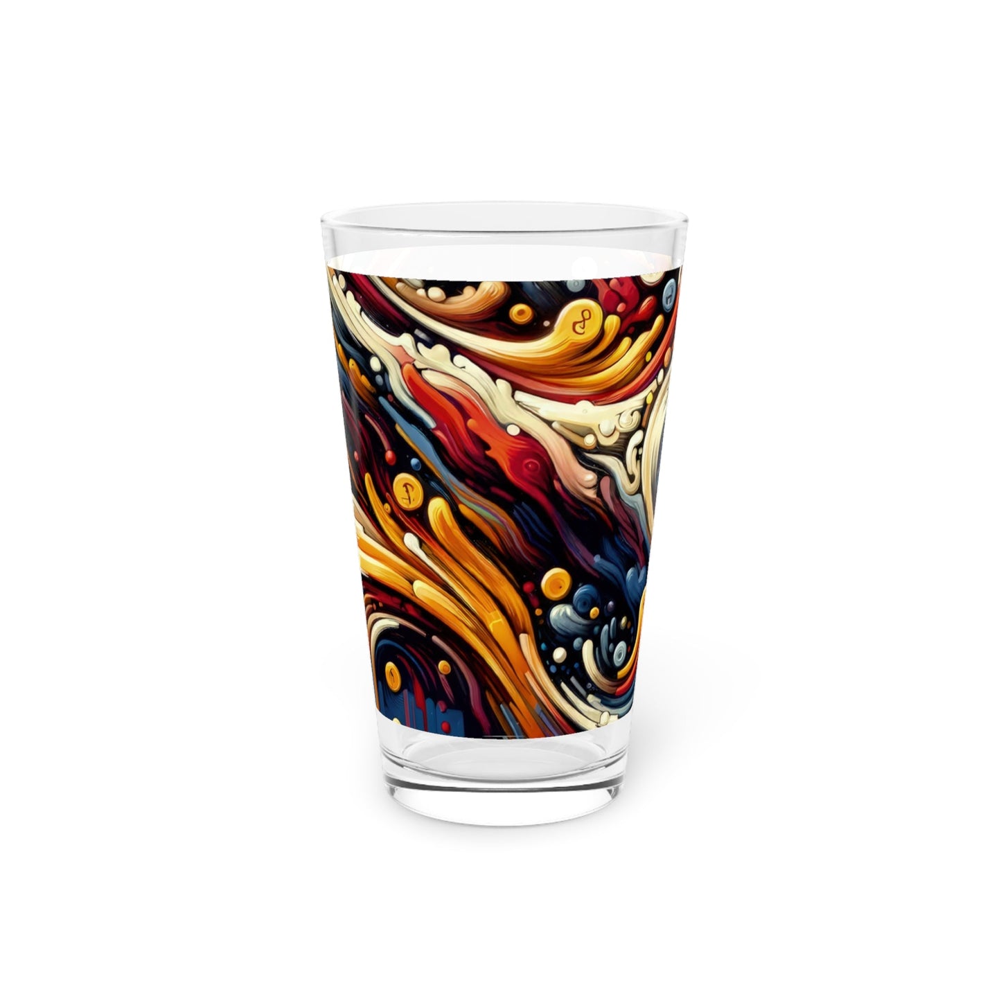 Abstract Financial Flux Pint Glass, 16oz - ATUH.ART