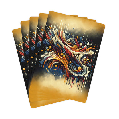 Abstract Financial Flux Poker Cards - ATUH.ART