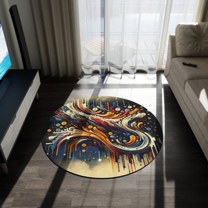 Abstract Financial Flux Round Rug - ATUH.ART
