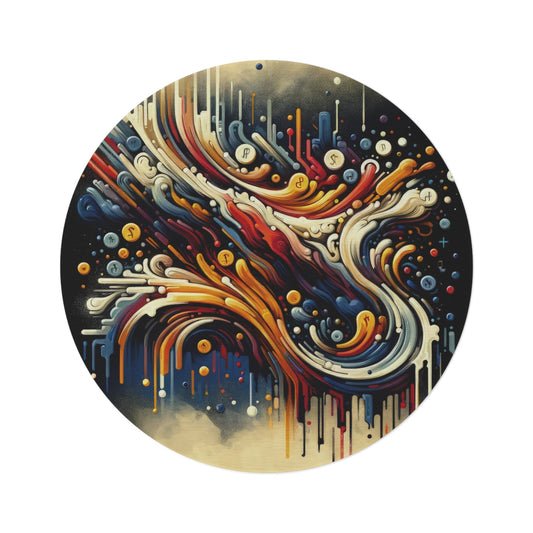 Abstract Financial Flux Round Rug - ATUH.ART