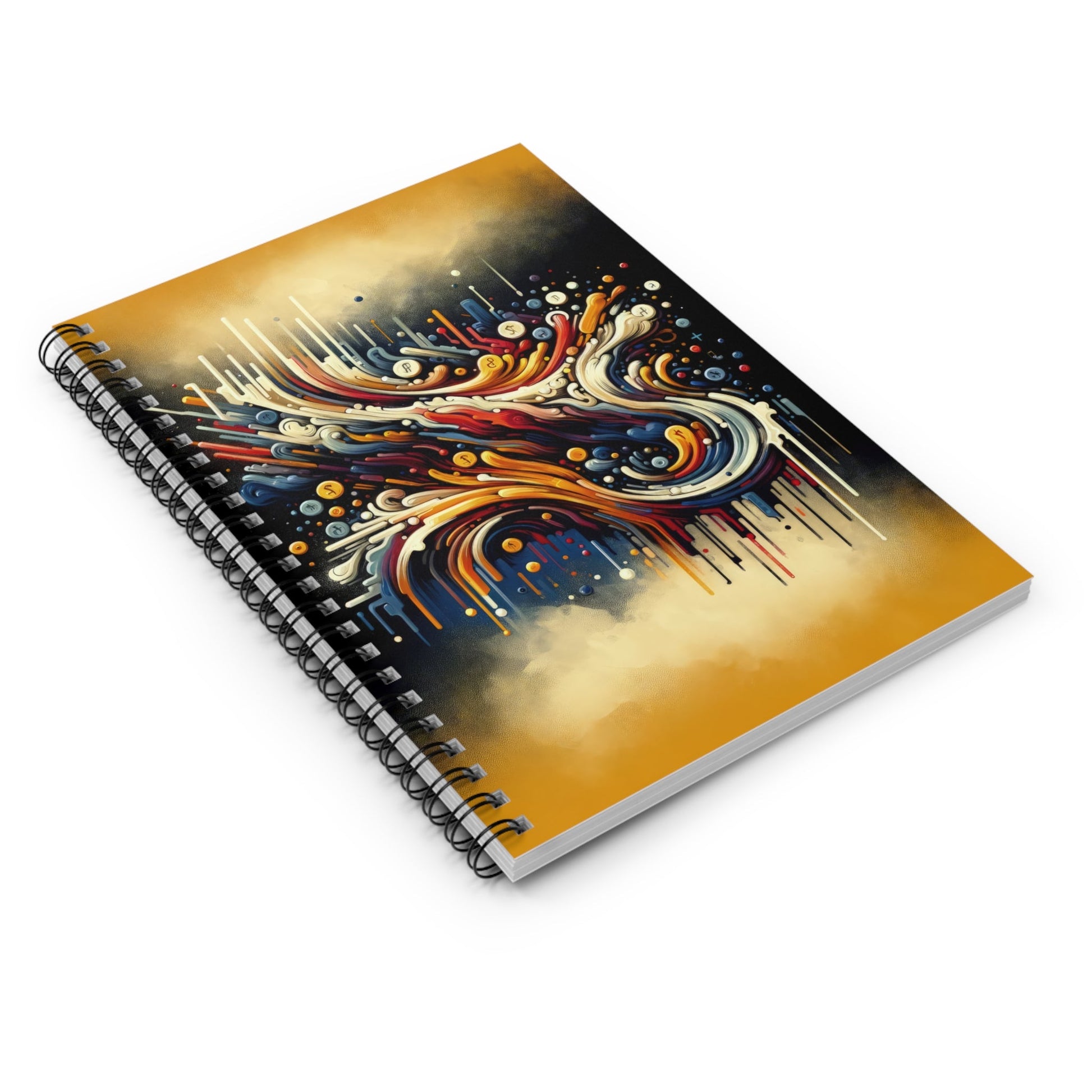 Abstract Financial Flux Spiral Notebook - Ruled Line - ATUH.ART