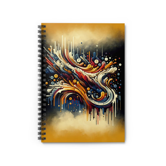 Abstract Financial Flux Spiral Notebook - Ruled Line - ATUH.ART