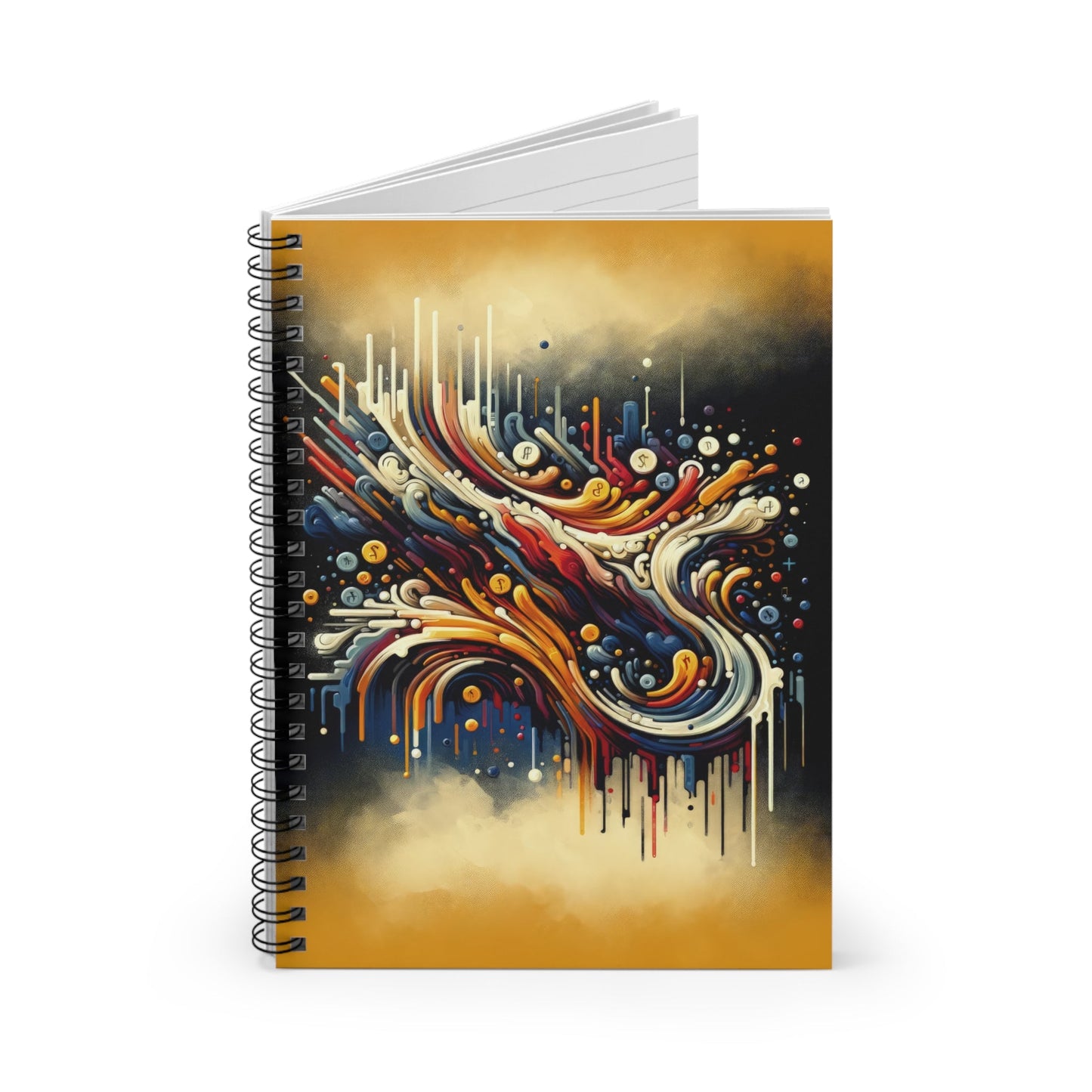 Abstract Financial Flux Spiral Notebook - Ruled Line - ATUH.ART