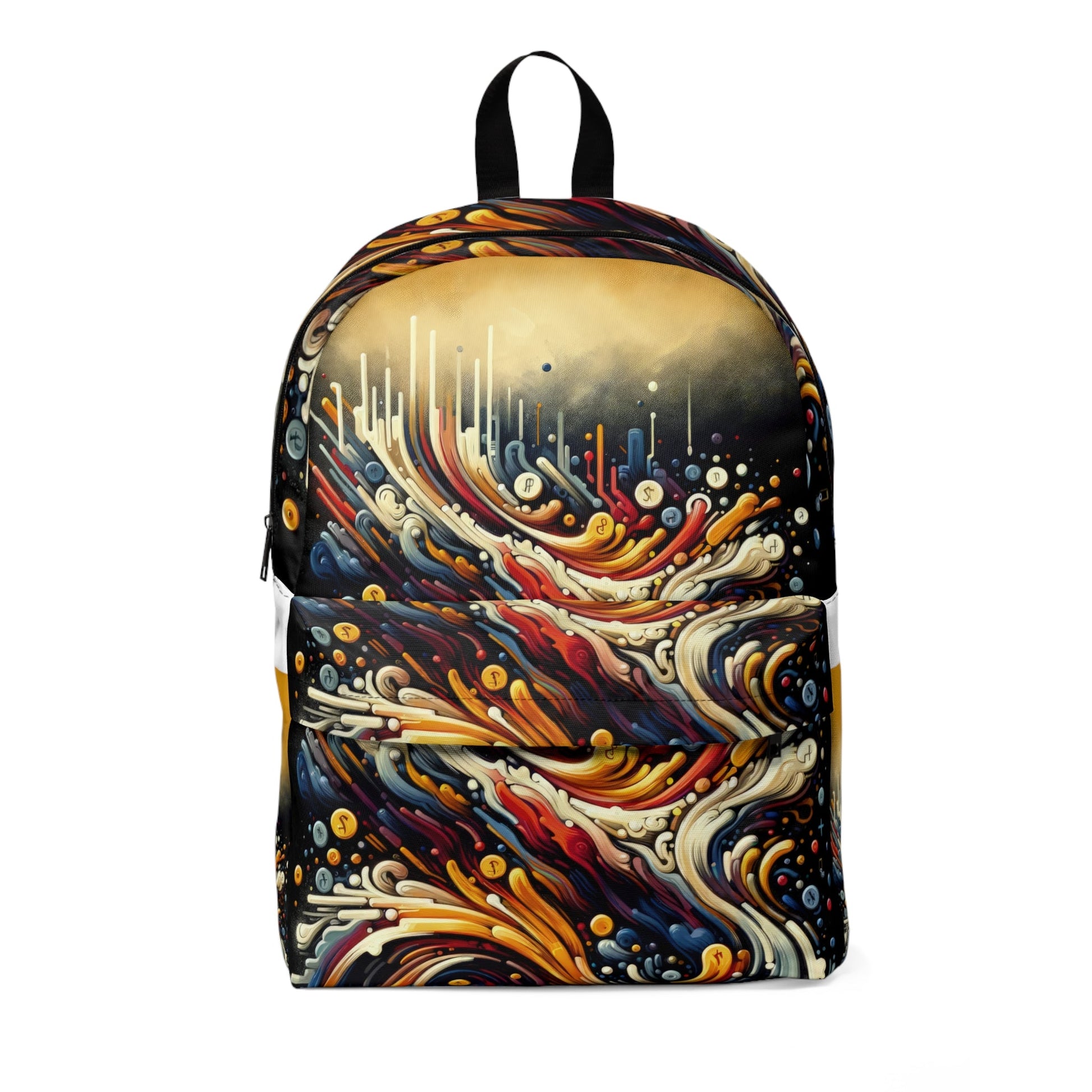 Abstract Financial Flux Unisex Classic Backpack - ATUH.ART