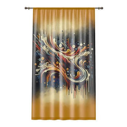 Abstract Financial Flux Window Curtain - ATUH.ART