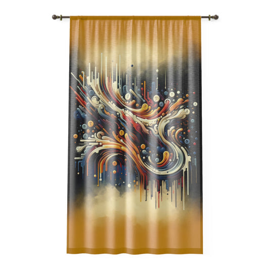 Abstract Financial Flux Window Curtain - ATUH.ART