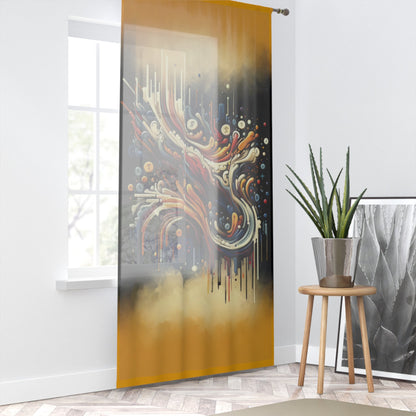 Abstract Financial Flux Window Curtain - ATUH.ART