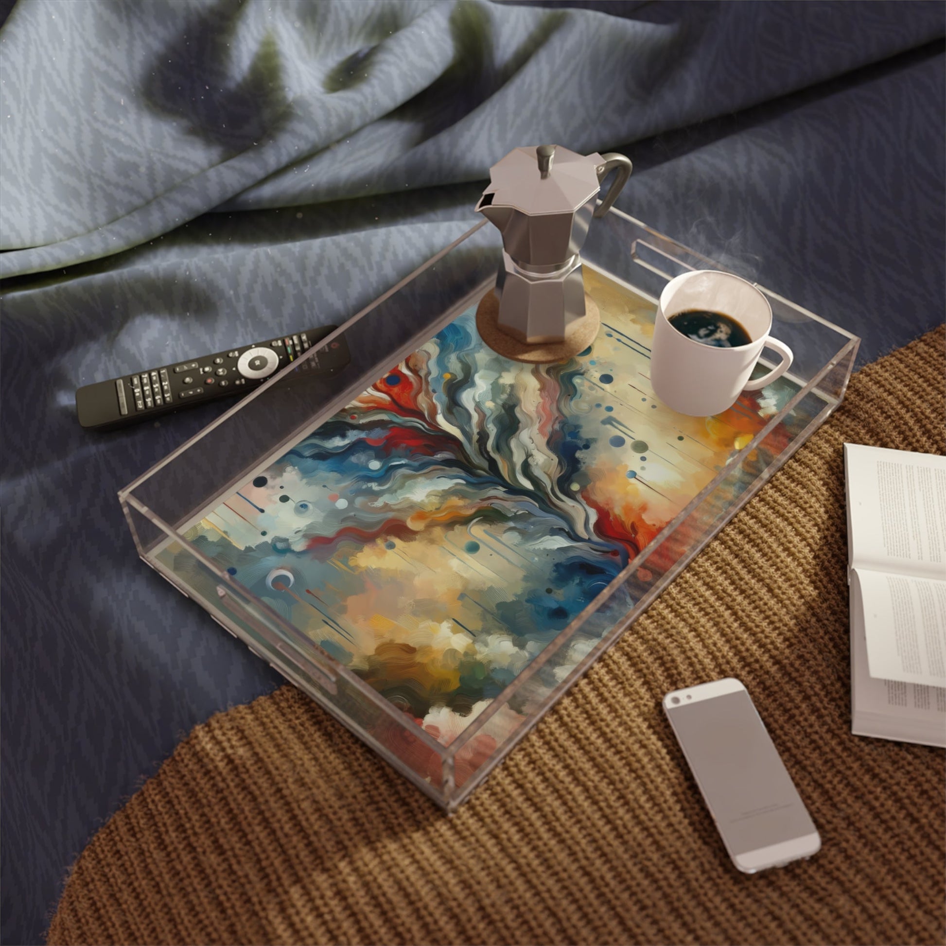 Abstract Forgiveness Offering Acrylic Serving Tray - ATUH.ART