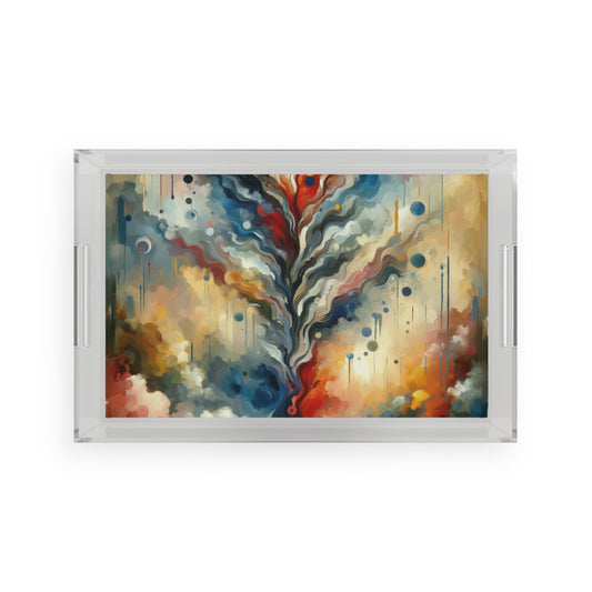 Abstract Forgiveness Offering Acrylic Serving Tray - ATUH.ART