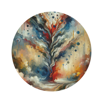 Abstract Forgiveness Offering Round Rug - ATUH.ART
