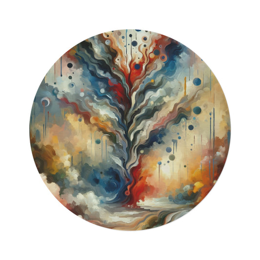 Abstract Forgiveness Offering Round Rug - ATUH.ART