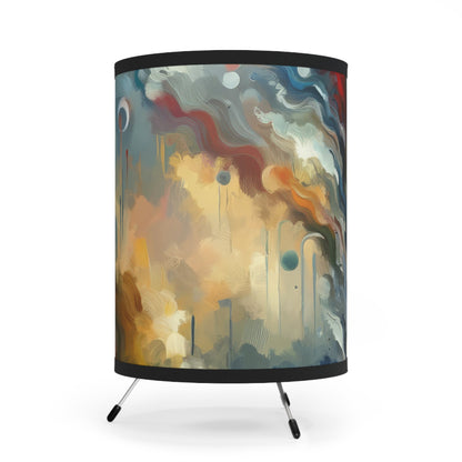 Abstract Forgiveness Offering Tripod Lamp with High-Res Printed Shade, US\CA plug - ATUH.ART