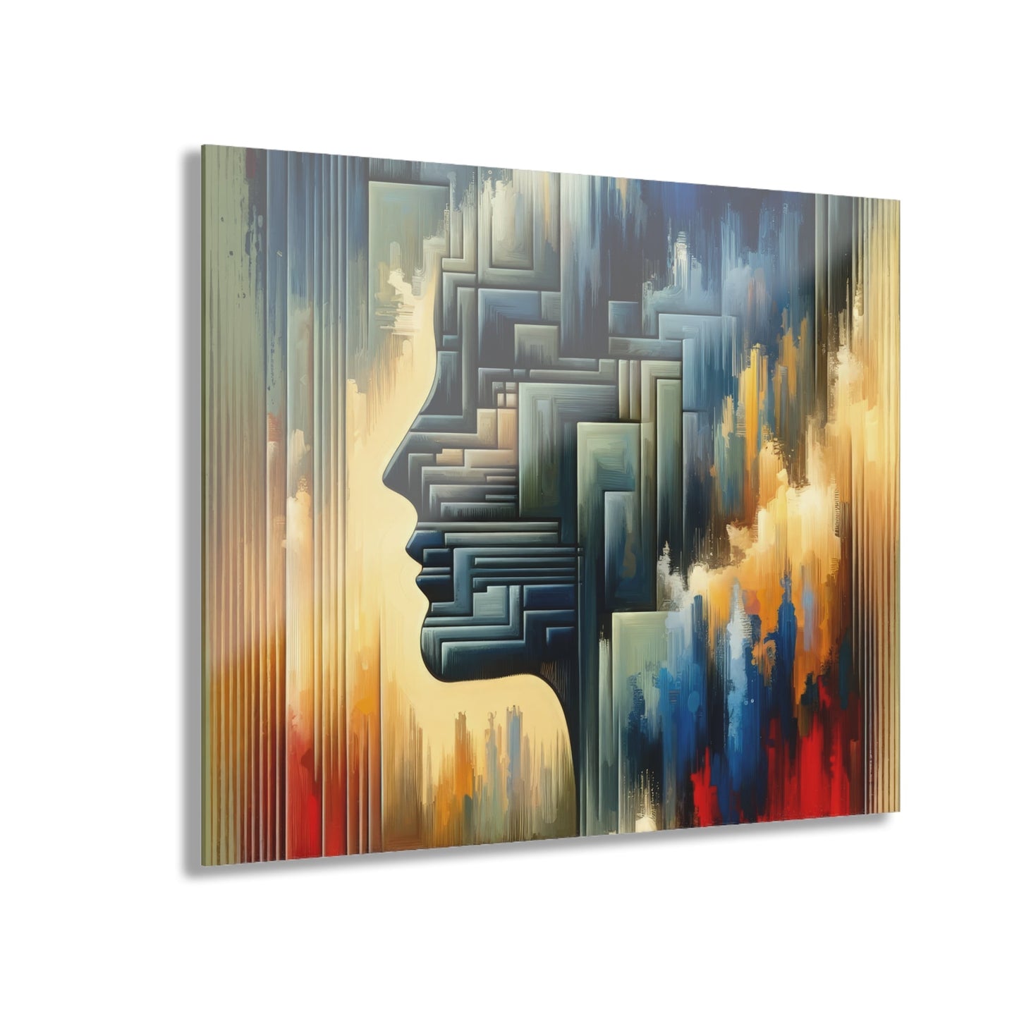 Abstract Geometric Boundaries Acrylic Prints (French Cleat Hanging) - ATUH.ART